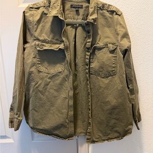 Banana Republic Olive Green Shirt Jacket